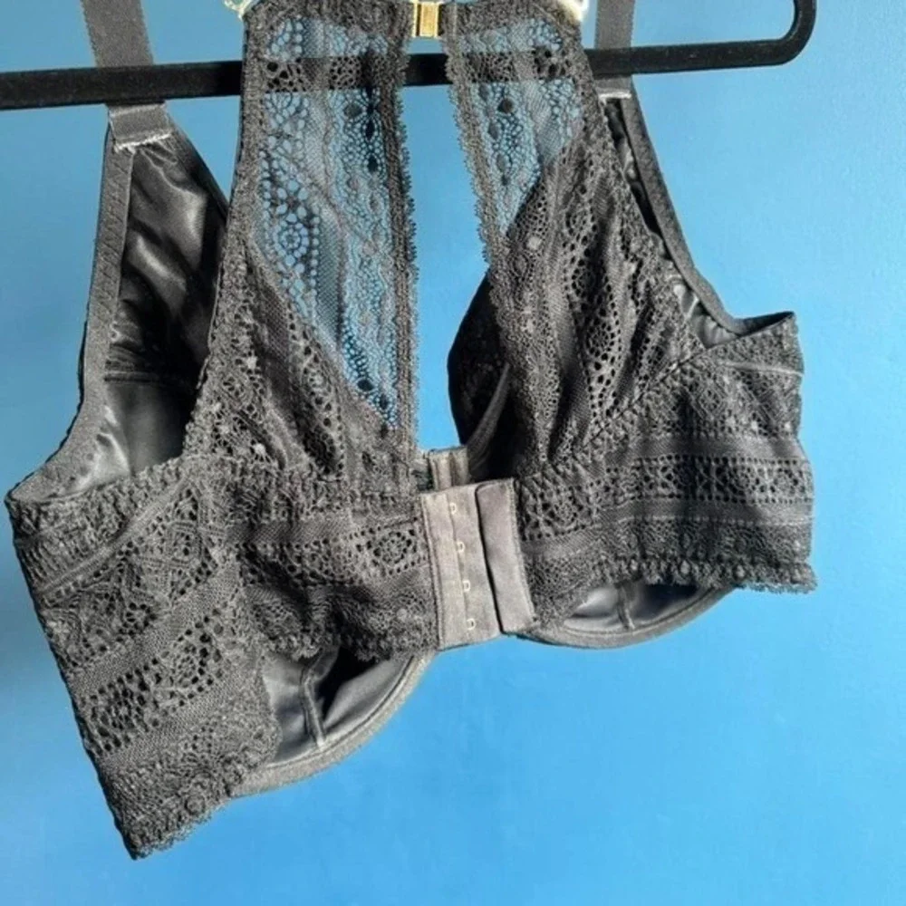 Bravissimo Black Lace Jenna Bra Women's Size 40K‎ Plus Size Sexy Underwire